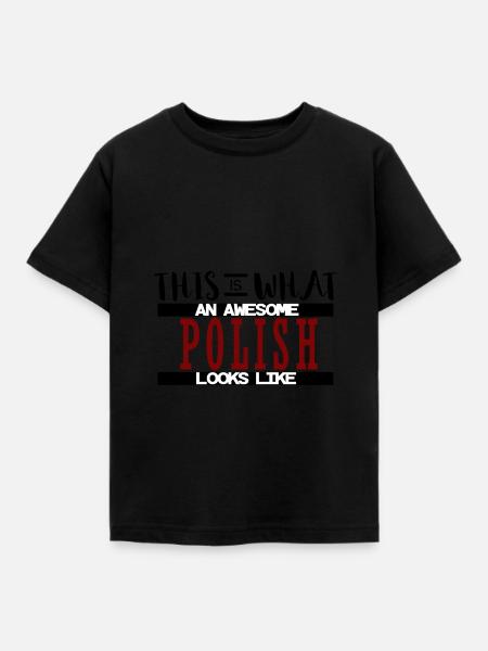 Polen - Kinder T-Shirt - Schwarz