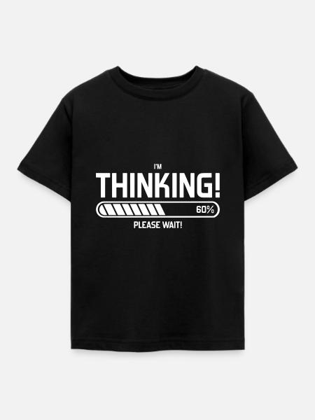 Ich denke nach - Kinder T-Shirt - Schwarz