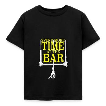 Spend more time at the bar - Kids' T-Shirt - black - Front - AI Model Kid Female (0cm)
