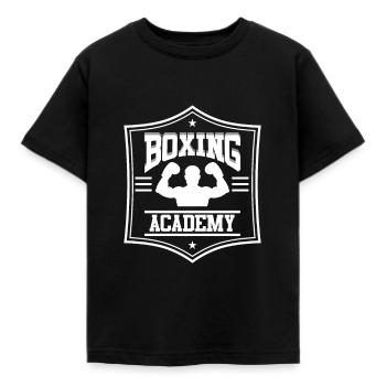 Boxing Academy Kampfsport Boxer - Kinder T-Shirt - Schwarz - Vorne - AI Model Kid Female (0cm)