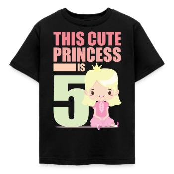 5 anniversaire fille - T-shirt Enfant - noir - Devant - AI Model Kid Female (0cm)