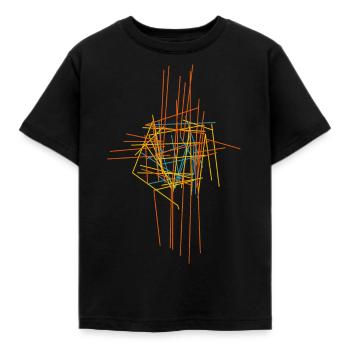 abstrakt - Kinder T-Shirt - Schwarz - Vorne - AI Model Kid Female (0cm)