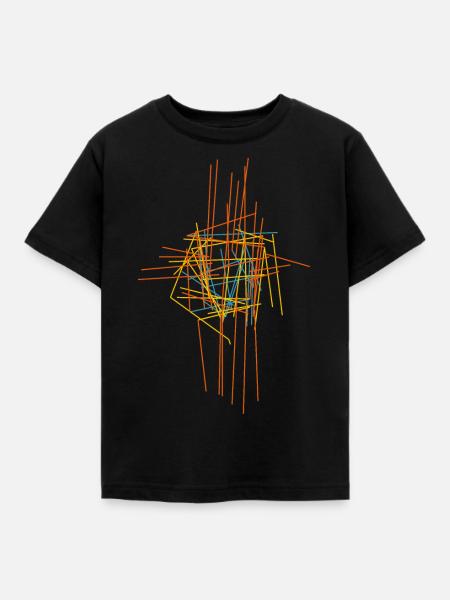 abstrakt - Kinder T-Shirt - Schwarz