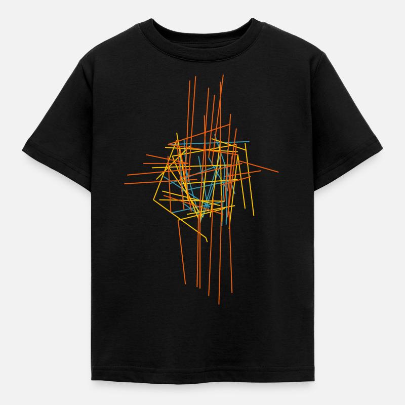 abstrakt - Kinder T-Shirt - Schwarz
