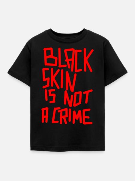 black skin - Kinder T-Shirt - Schwarz