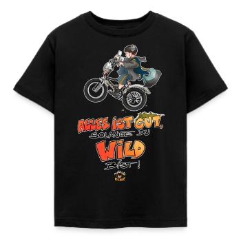 Die Wilden Kerle Marlon auf Fahrrad - Kinder T-Shirt - Schwarz - Vorne - AI Model Kid Female (0cm)
