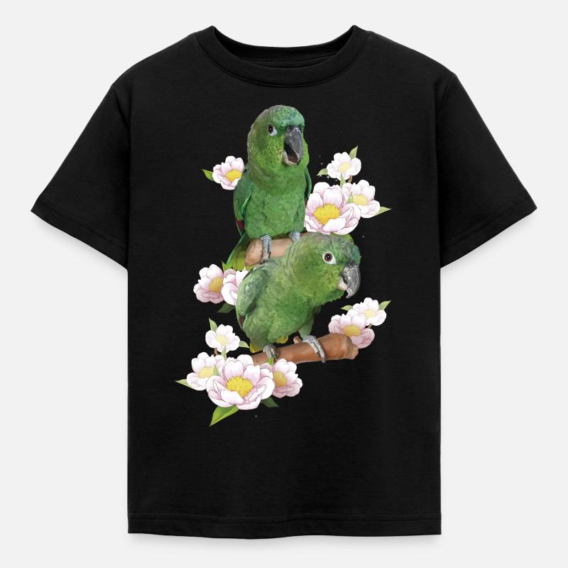 Der Farinöse Papagei - Kinder T-Shirt - Schwarz