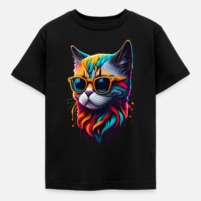 Chat mignon - T-shirt Enfant - noir
