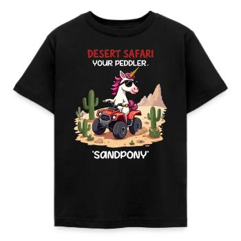 Desert Unicorn - Kids' T-Shirt - black - Front - AI Model Kid Female (0cm)