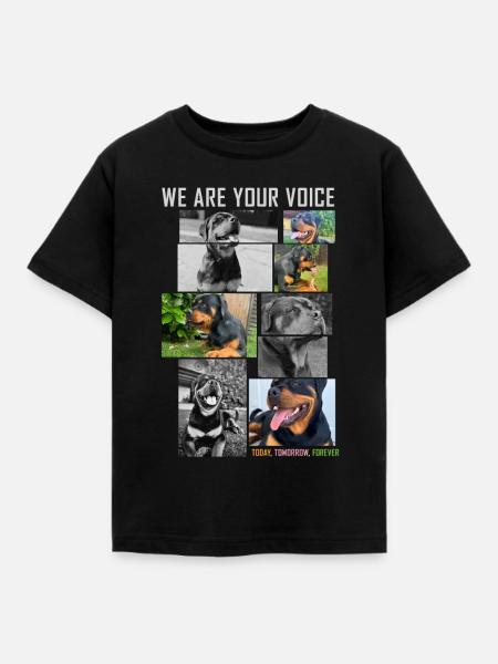 Hundeische Stimme Collage - Kinder T-Shirt - Schwarz