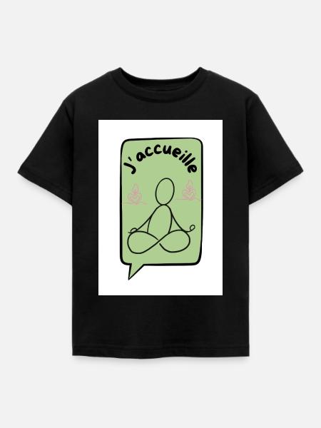 Ich begrüße ocker - Kinder T-Shirt - Schwarz