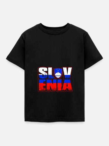 Slowenien - Kinder T-Shirt - Schwarz