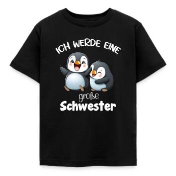 Große Schwester Pinguin - Pinguine - Pinguinmotiv - Kinder T-Shirt - Schwarz - Vorne - AI Model Kid Female (0cm)