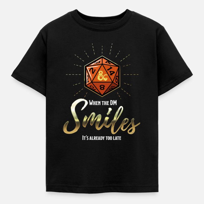 Dungeons And Dragons When Dungeon Master Smiles - Kinder T-Shirt - Schwarz