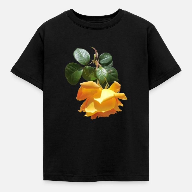 Fragrant spring rose - Kids' T-Shirt - black