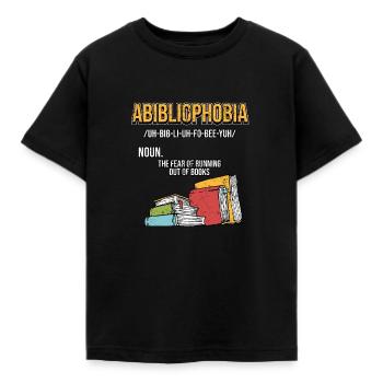 Bookworm Funny Nerd Geek Bookworm Library - Kids' T-Shirt - black - Front - AI Model Kid Female (0cm)