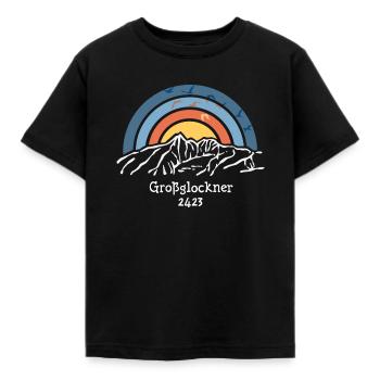 Großglockner Nationalpark Hohe Tauern Bergsteigen - Kinder T-Shirt - Schwarz - Vorne - AI Model Kid Female (0cm)