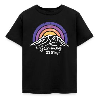 Grimming Steiermark Austria Dachstein Berg Hiking - Kids' T-Shirt - black - Front - AI Model Kid Female (0cm)