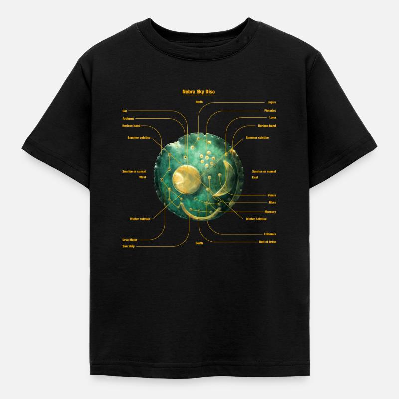 Himmelsscheibe - Kinder T-Shirt - Schwarz