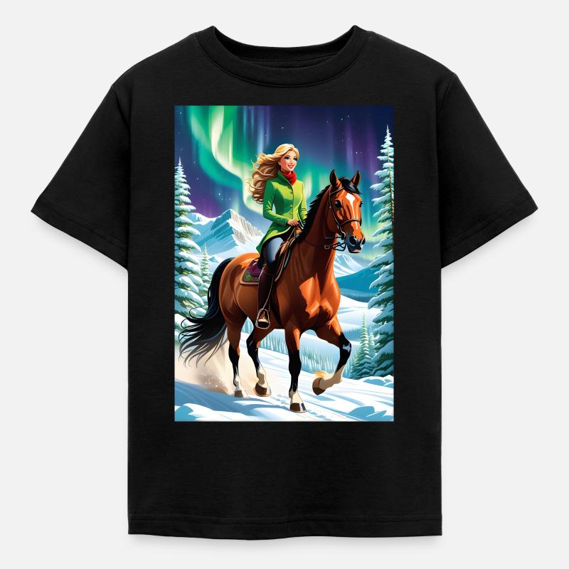 personalisiertes Design-Muttergeschenk - Kinder T-Shirt - Schwarz