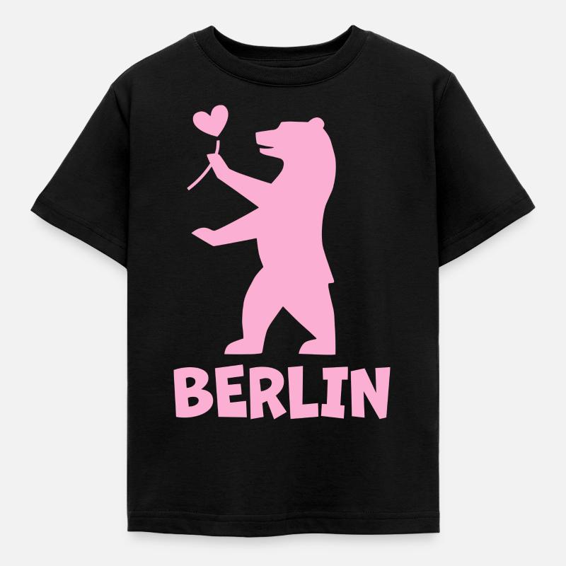 Berlin Berliner Bär - Kinder T-Shirt - Schwarz