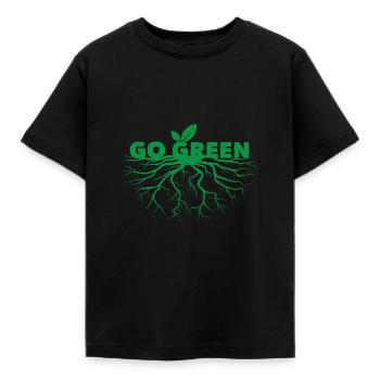 Sustainability - Kids' T-Shirt - black - Front - AI Model Kid Female (0cm)