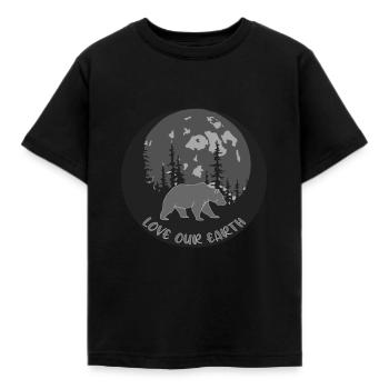 Nachhaltigkeit - Kinder T-Shirt - Schwarz - Vorne - AI Model Kid Female (0cm)