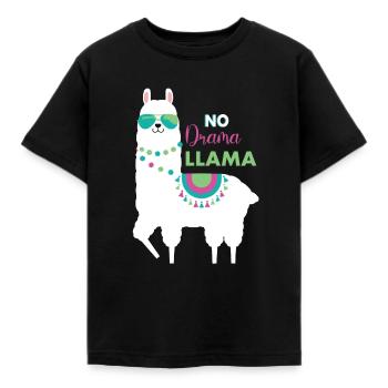 Lama - Kinder T-Shirt - Schwarz - Vorne - AI Model Kid Female (0cm)