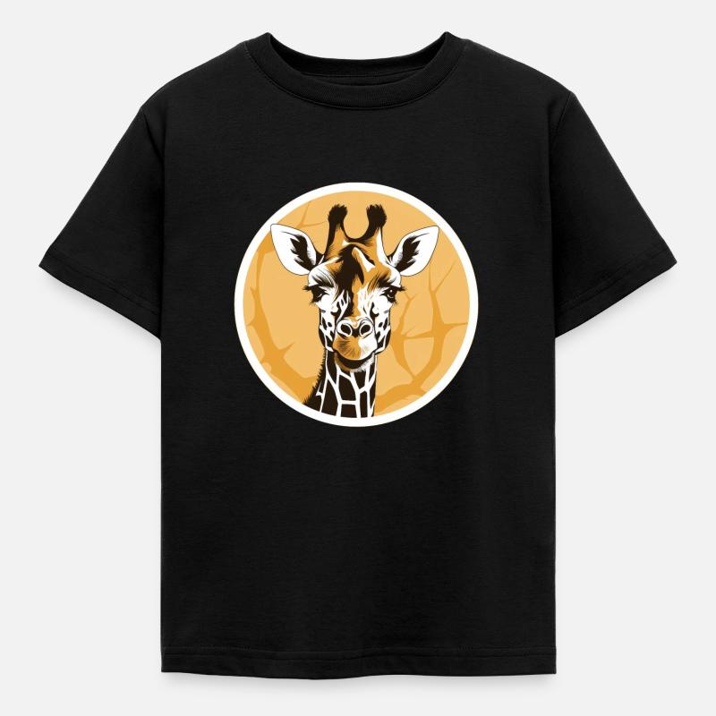 Giraffe - Kinder T-Shirt - Schwarz