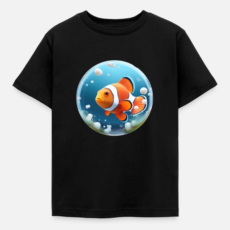 Clownfisch - Kinder T-Shirt - Schwarz