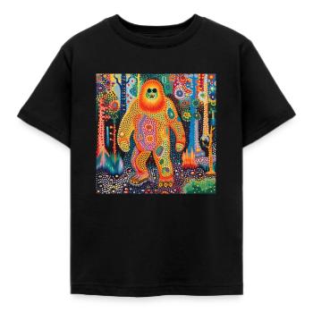 BigFoot, big foot, sasquatch - T-shirt Enfant - noir - Devant - AI Model Kid Female (0cm)