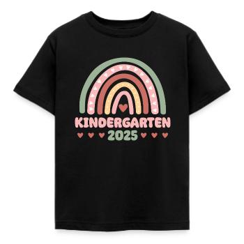 ich bin jetzt ein Kindergartenkind 2025 - Kinder T-Shirt - Schwarz - Vorne - AI Model Kid Female (0cm)