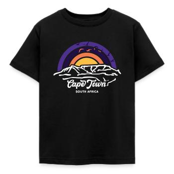 Cape Town, Cape Town, Table Mountain, Table Mountain Hiking - Kids' T-Shirt - black - Front - AI Model Kid Female (0cm)