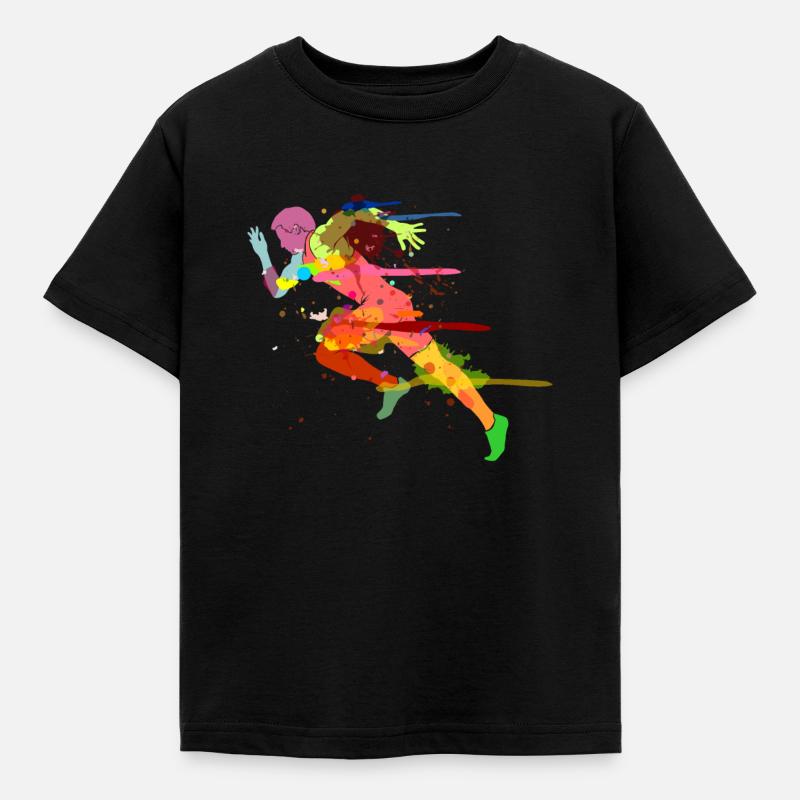 Sprinter, coureur de jogging - T-shirt Enfant - noir