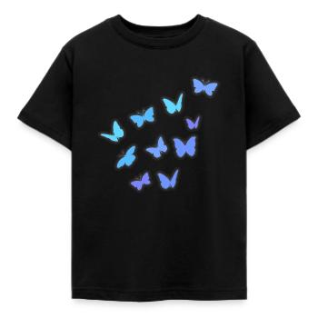 Construction Papillons Essaim - T-shirt Enfant - noir - Devant - AI Model Kid Female (0cm)