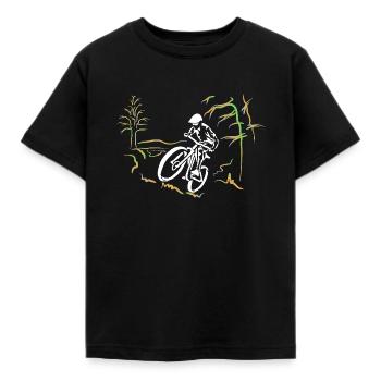 VTT en tournée cadeau cyclisme - T-shirt Enfant - noir - Devant - AI Model Kid Female (0cm)
