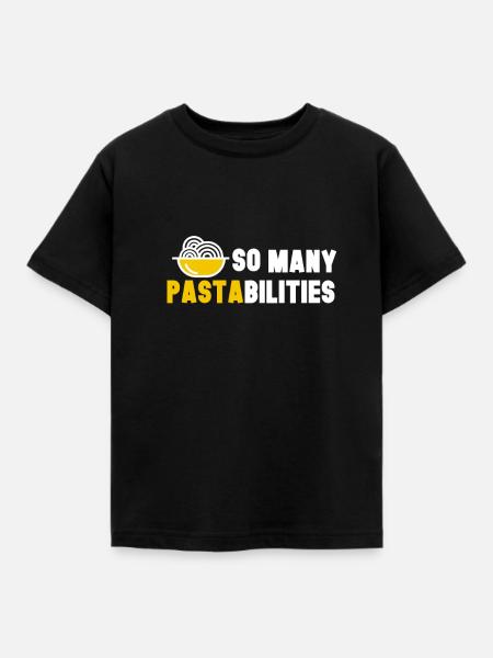 Pastabilities pasta pasta pun cadeau - T-shirt Enfant - noir