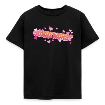 Currywurst cool avec motif de cœurs roses - T-shirt Enfant - noir - Devant - AI Model Kid Female (0cm)