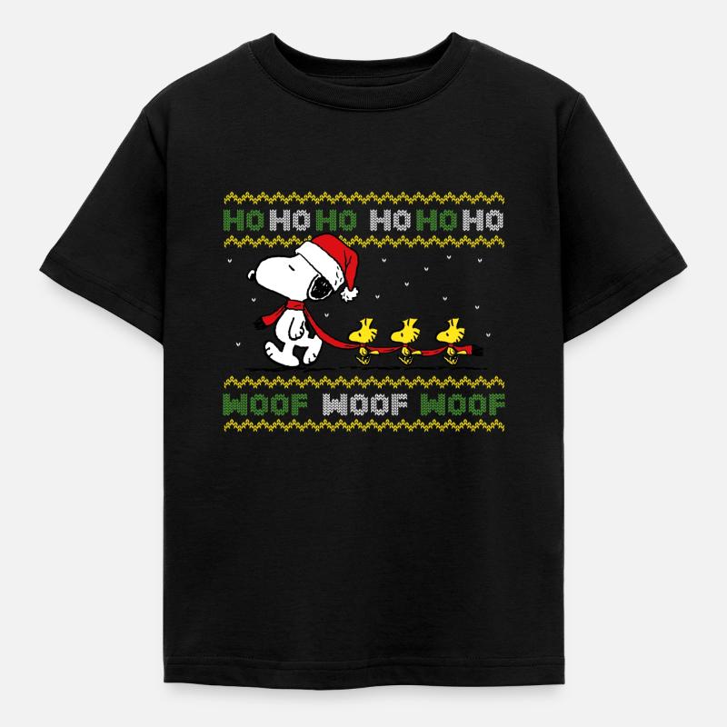Peanuts Snoopy Hohoho - Kids' T-Shirt - black