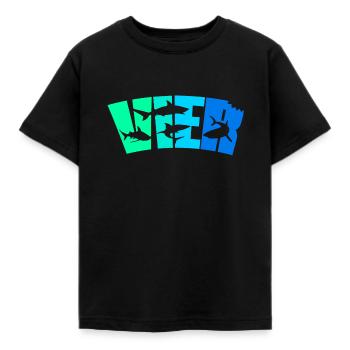 4. Geburtstag Hai Junge 4 Jahre alt Haie - Kinder T-Shirt - Schwarz - Vorne - AI Model Kid Female (0cm)
