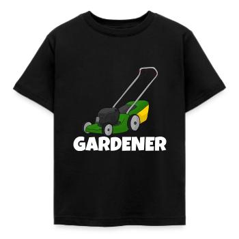 Gardener Lawn Mower - Kids' T-Shirt - black - Front - AI Model Kid Female (0cm)