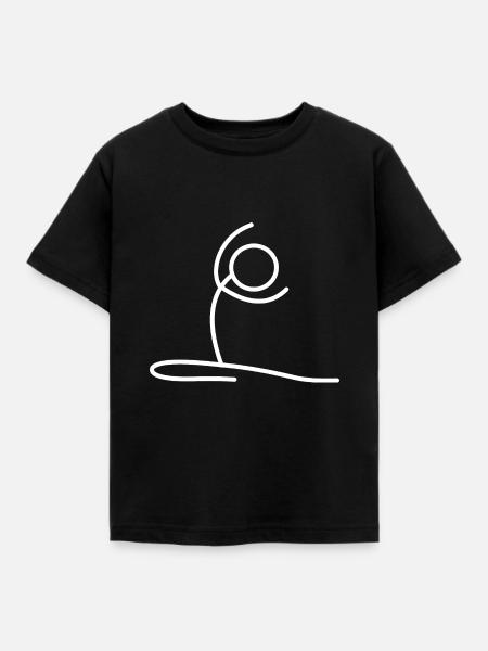 Yoga Übung - Kinder T-Shirt - Schwarz