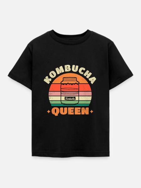 Kombucha Queen - Kinder T-Shirt - Schwarz