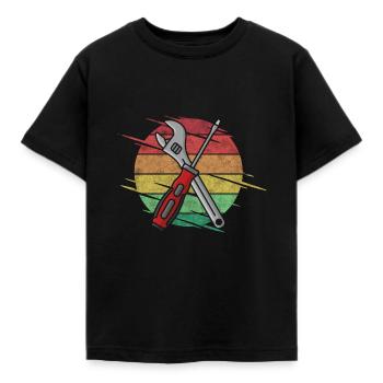 Tournevis à clé à outils - T-shirt Enfant - noir - Devant - AI Model Kid Female (0cm)