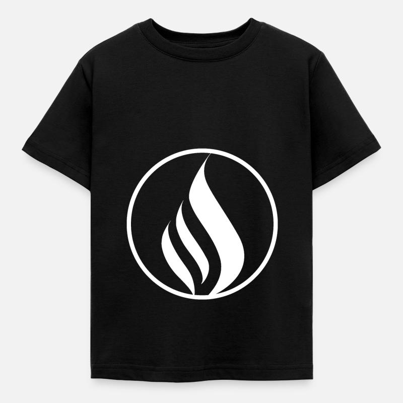 Flame white - Kids' T-Shirt - black