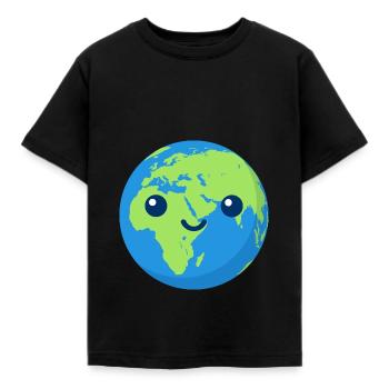 Gift for environmentalists student demo Earth - Kids' T-Shirt - black - Front - AI Model Kid Female (0cm)