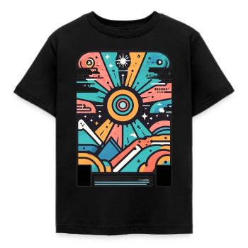 T-shirt Pop Culture Positivité et Autonomisation - T-shirt Enfant - noir - Devant - AI Model Kid Female (0cm)