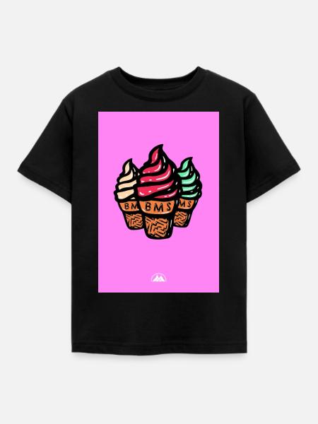 Softeis - Kinder T-Shirt - Schwarz