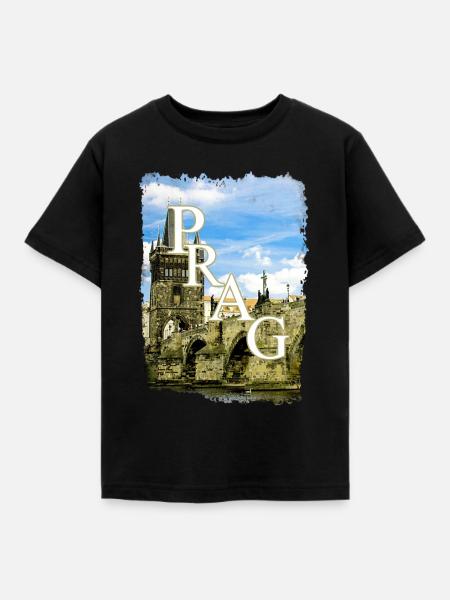 Prag - Kinder T-Shirt - Schwarz