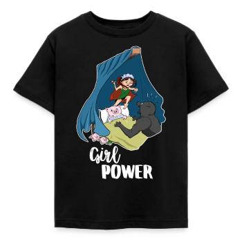 Le petit chaperon rouge contre-attaque - T-shirt Enfant - noir - Devant - AI Model Kid Female (0cm)